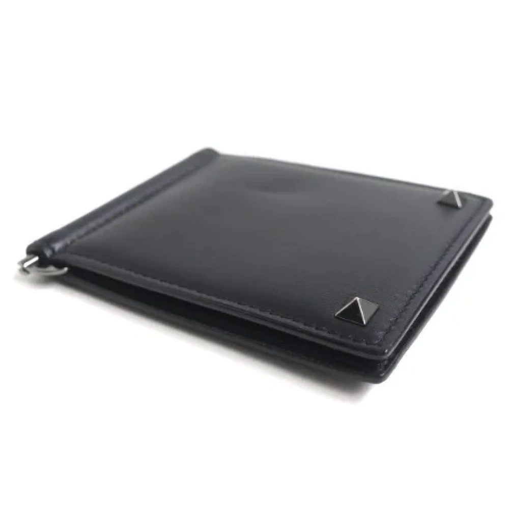 Valentino Vintage Pre-owned Leather wallets Black Dames