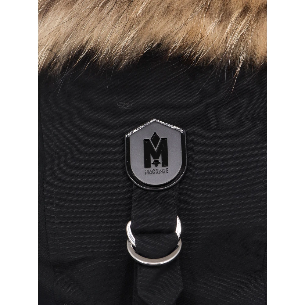 Mackage Zwarte Gewatteerde Nylonjas Aw24 Black Heren