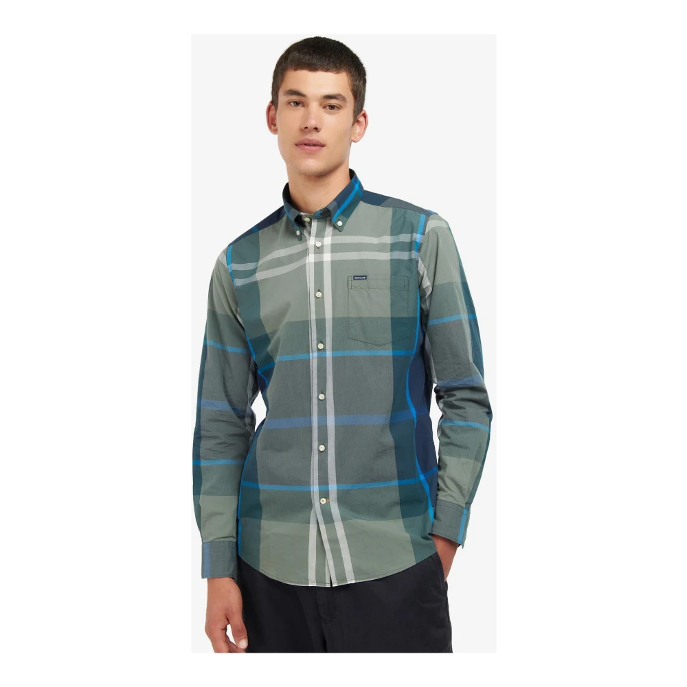 Barbour Op maat gemaakt overhemd in Kielder Blue Tartan Multicolor Heren