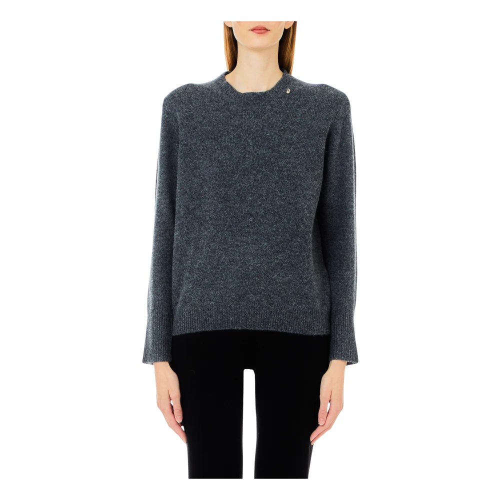 Liu Jo Gesloten Gebreide Trui Gray Dames