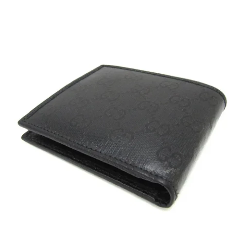 Gucci Vintage Pre-owned Leather wallets Black Heren