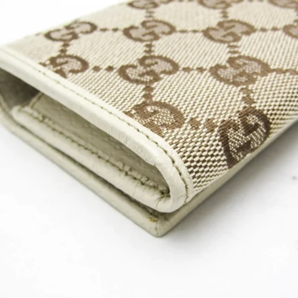 Gucci Vintage Pre-owned Leather wallets Beige Dames