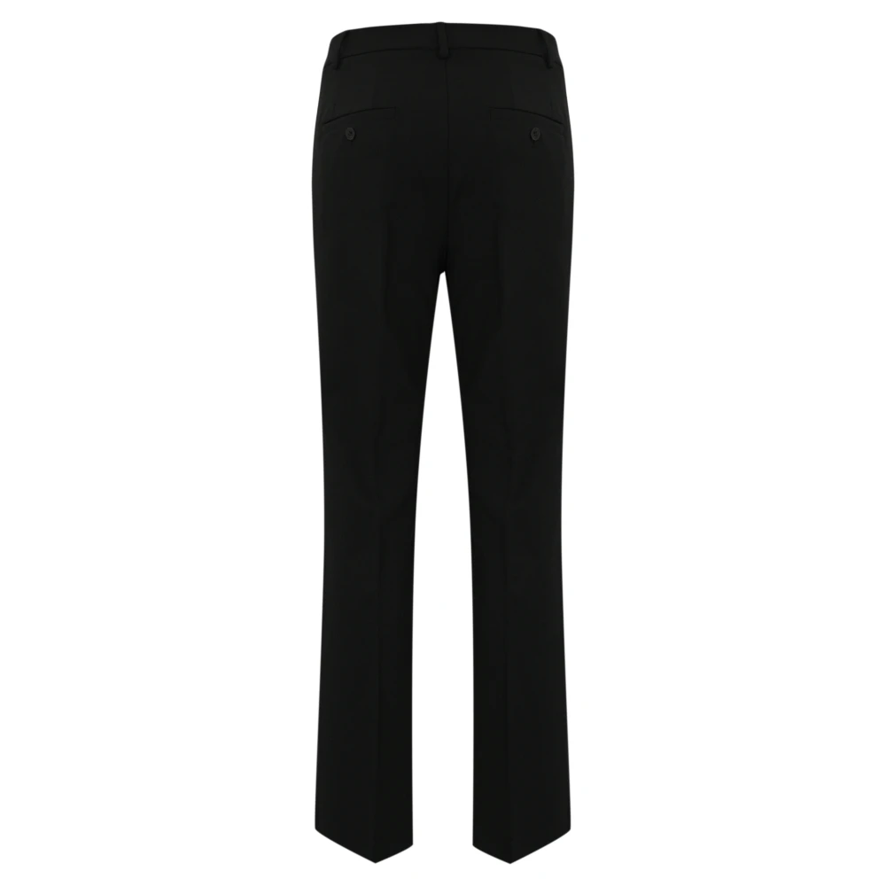 Max Mara Weekend Zwarte rechte wollen broek Black Dames
