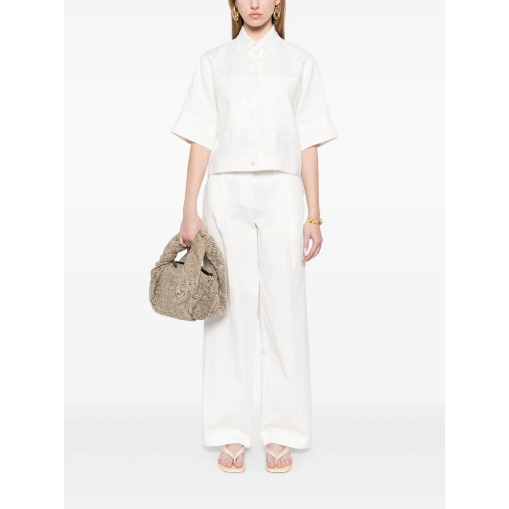 Max Mara Witte Shirt met Knoopsluiting White Dames