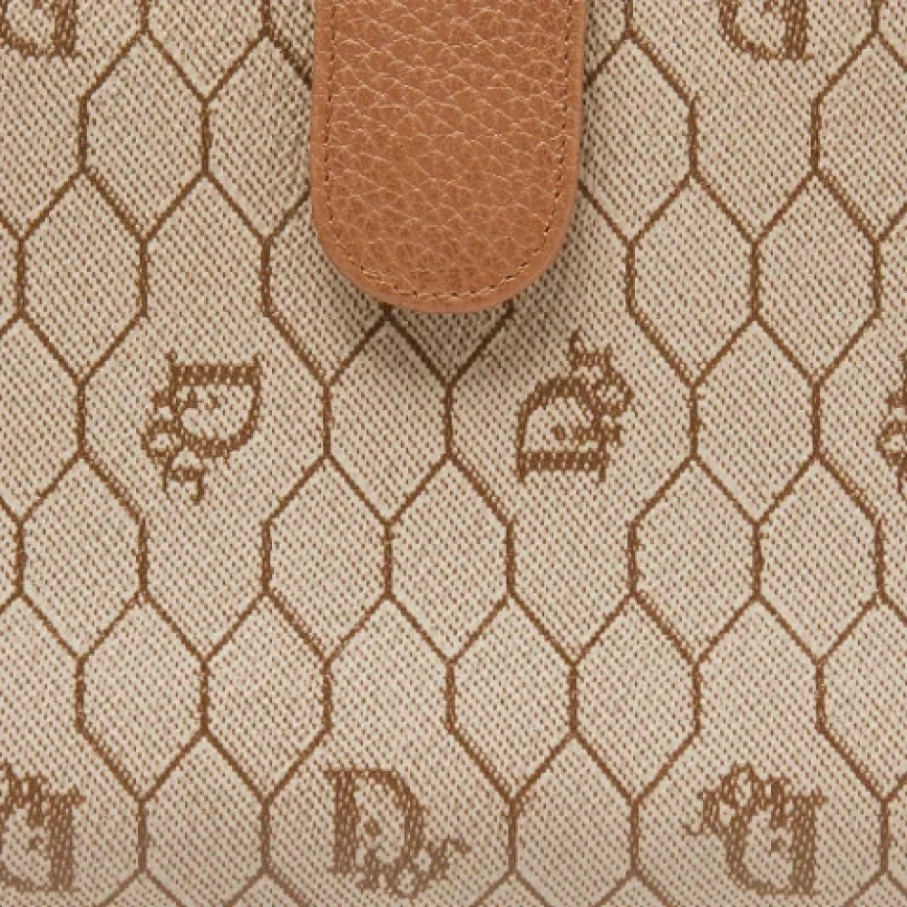 Dior Vintage Pre-owned Leather travel-bags Beige Dames