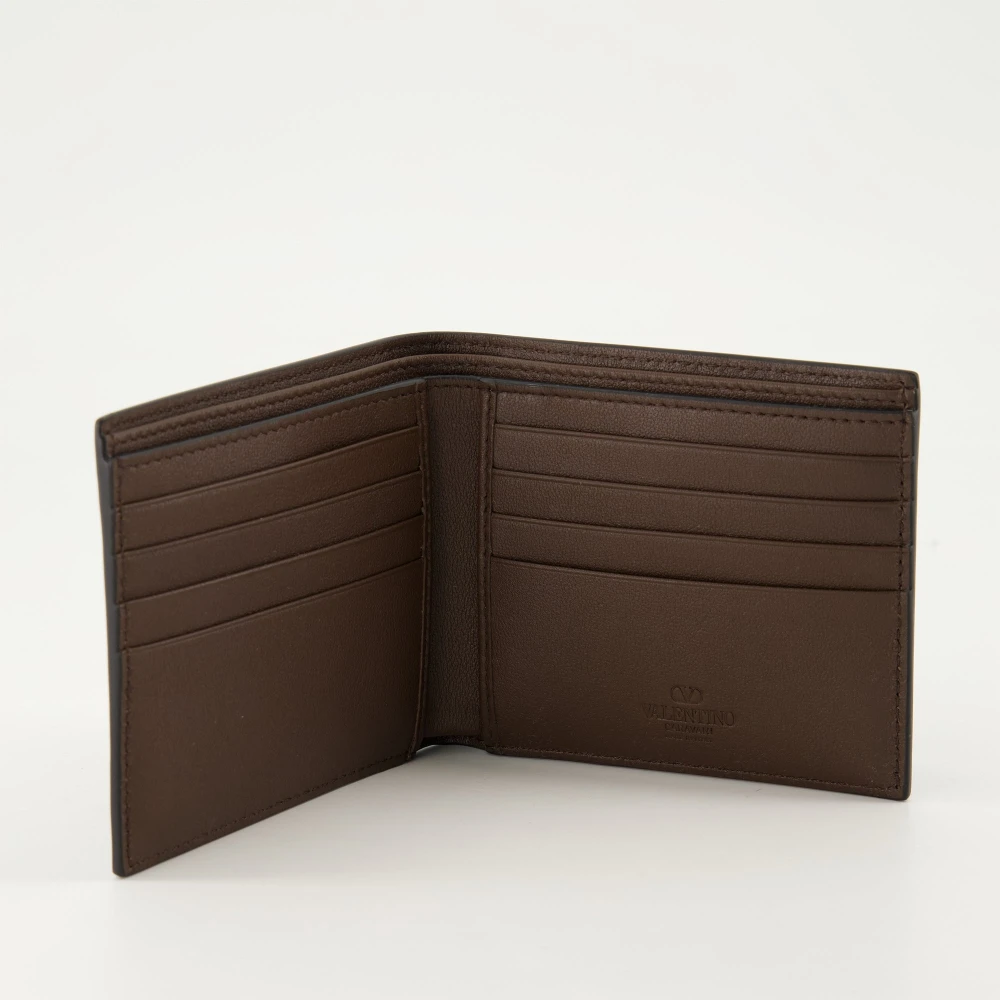 Valentino Garavani VLogo The Bold Leren Portemonnee Black Heren