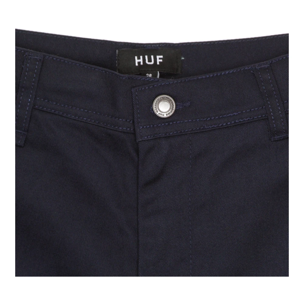 HUF Navy Blauwe Katoenen Twill Broek Blue Heren