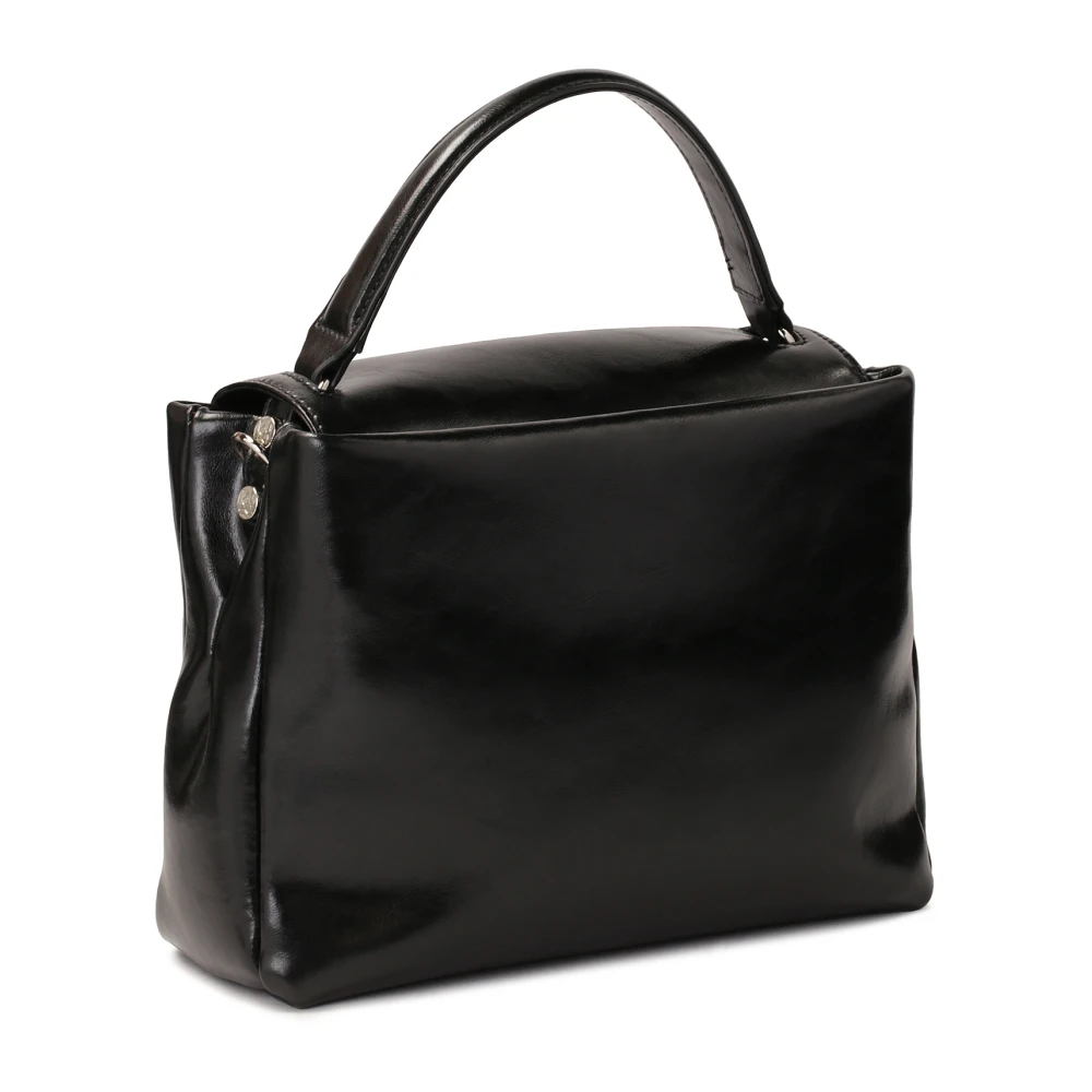 Kazar Leren handtas met decoratieve sluiting Black Dames