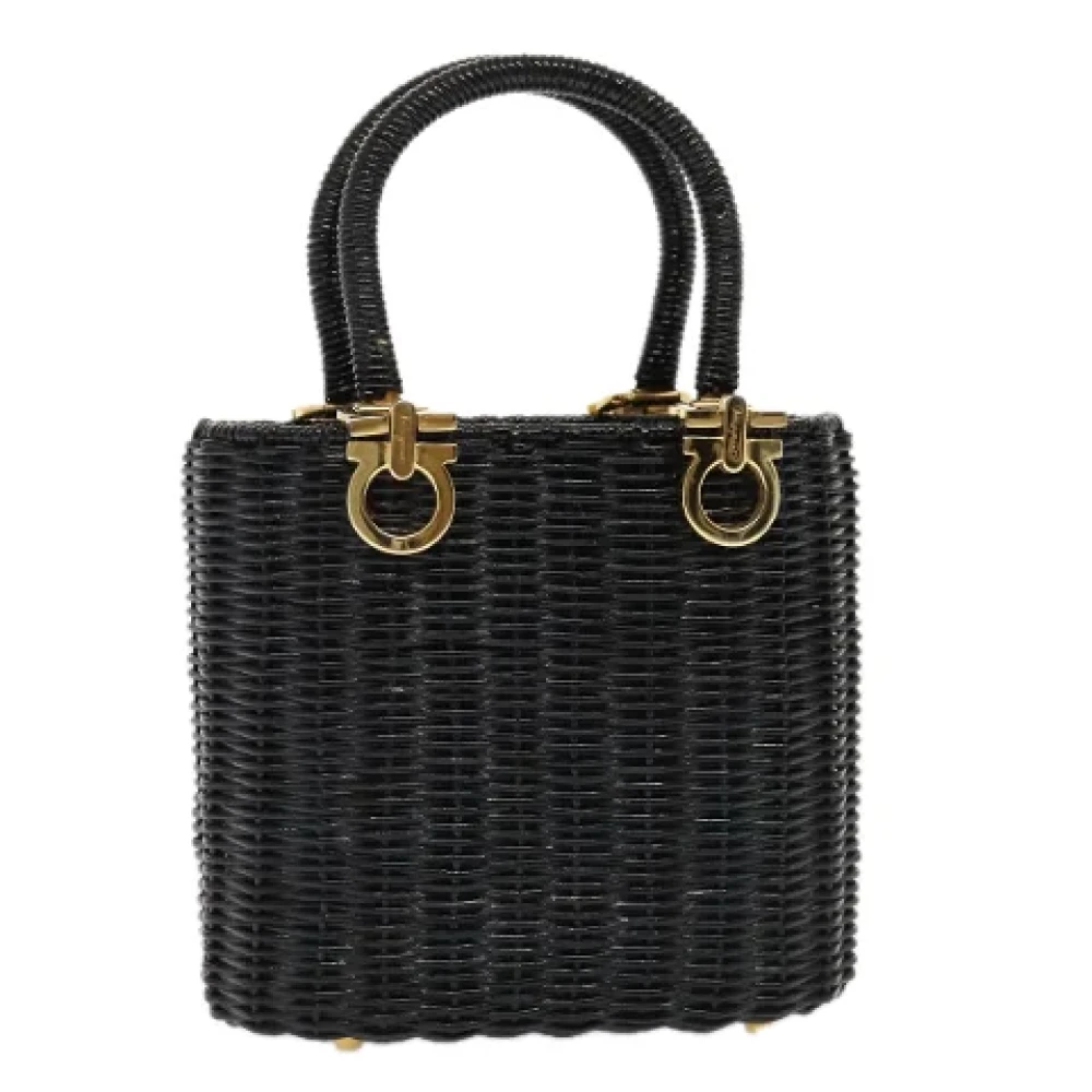 Salvatore Ferragamo Pre-owned Leather handbags Black Dames