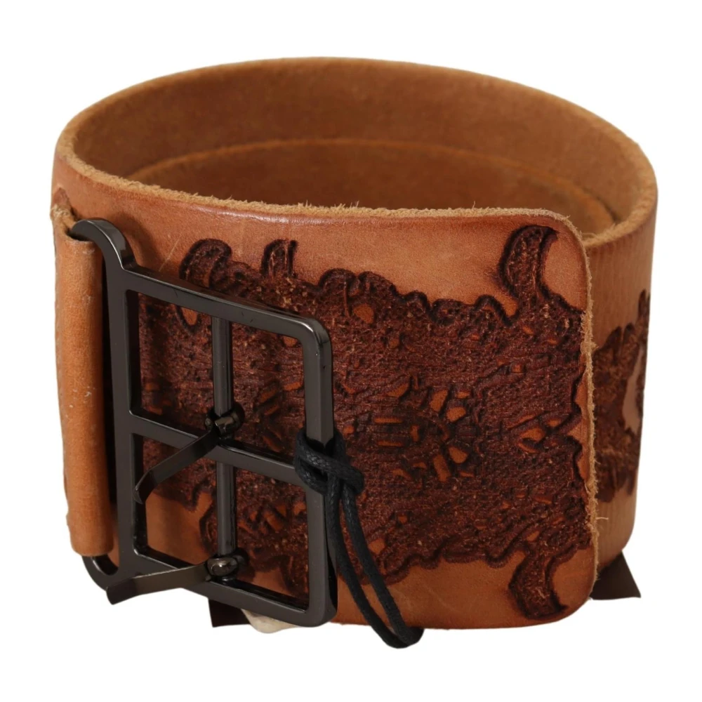 Ermanno Scervino Unisex Brown Double Buckle Belt