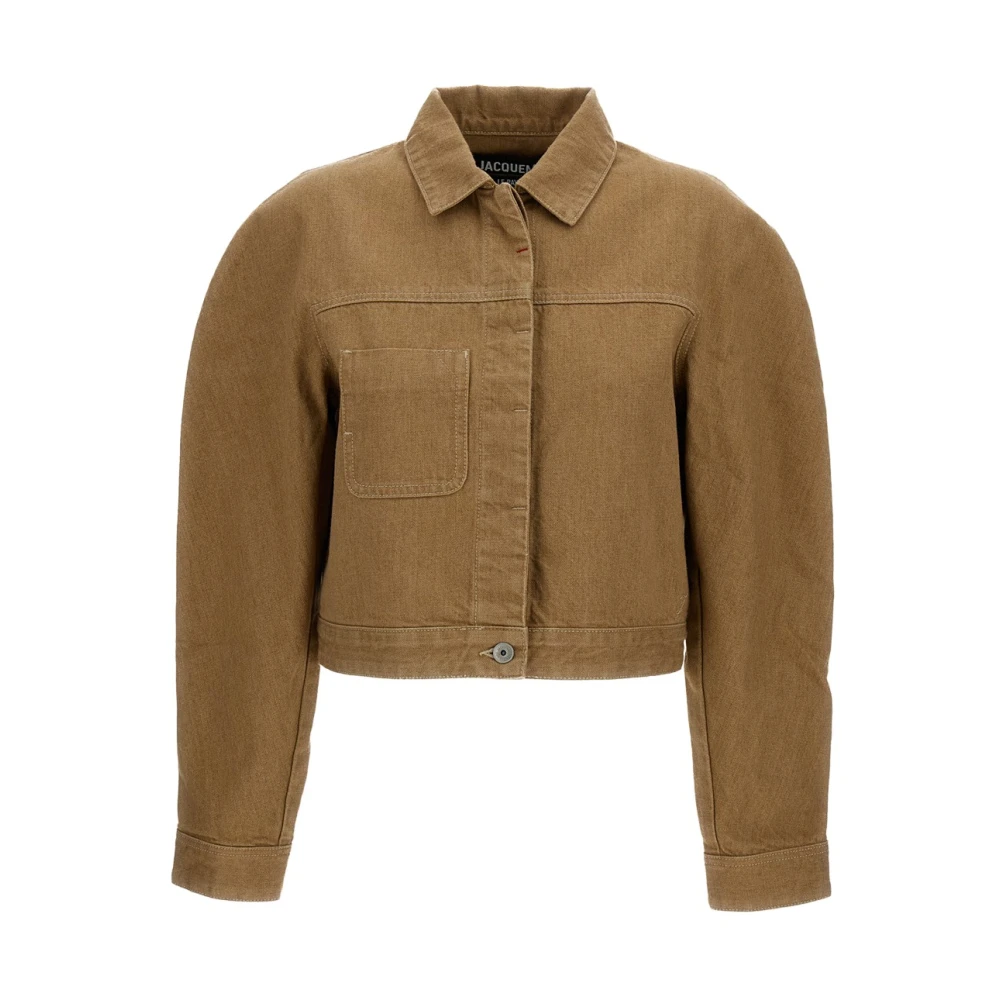 Jacquemus Women's Brown Denim Jackets, M, Giacca Workwear