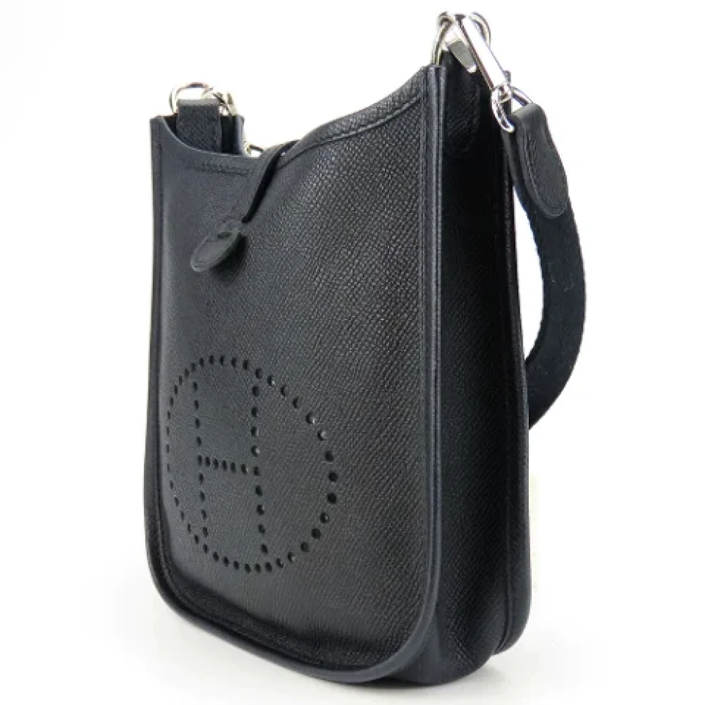 Hermès Vintage Pre-owned Leather crossbody-bags Black Dames