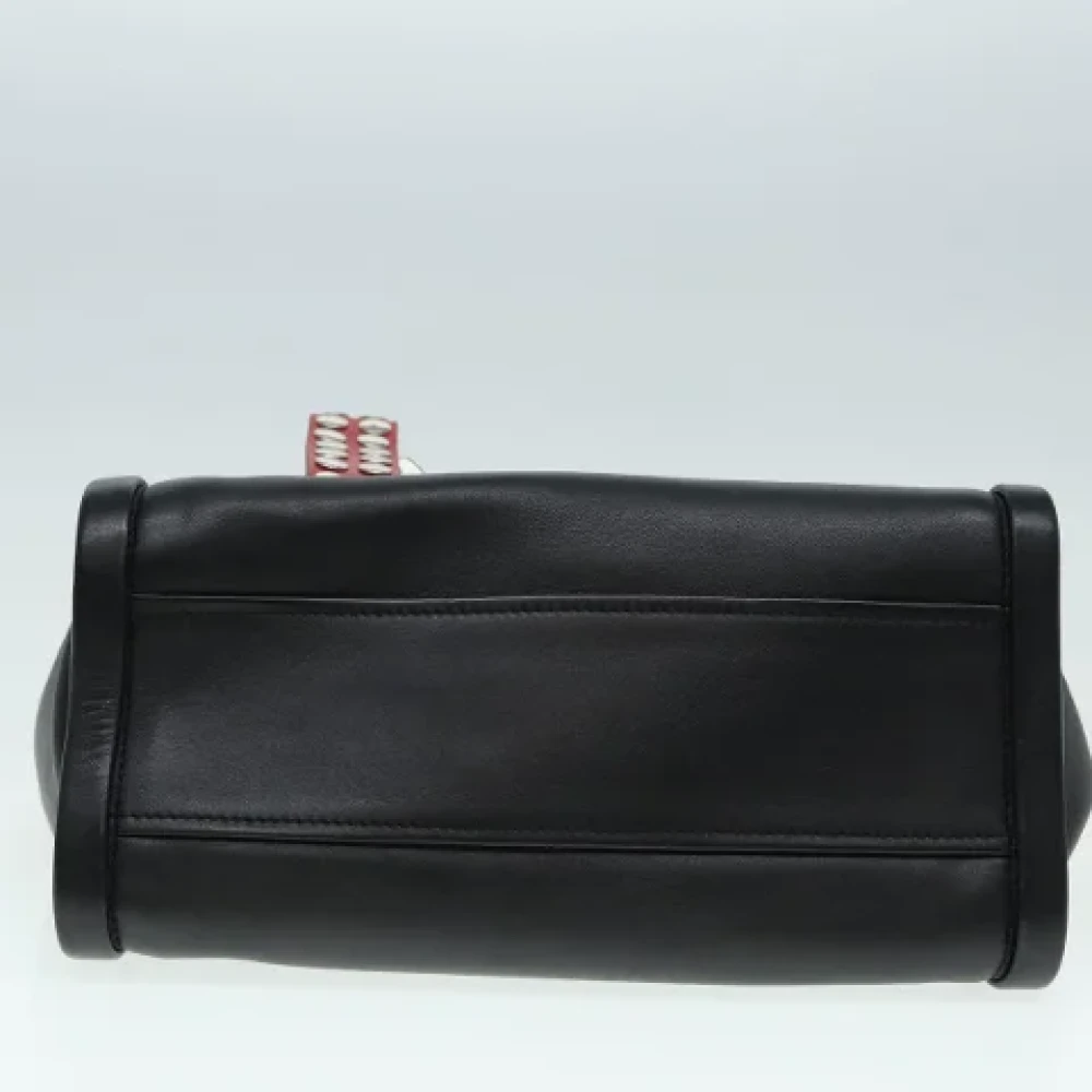 Prada Vintage Pre-owned Leather handbags Black Dames