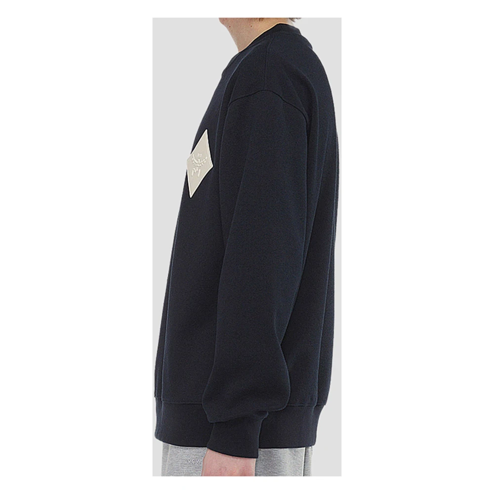 MCM Bouclé sweatshirt met logopatch Blue Heren
