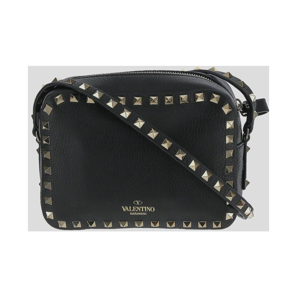 Valentino Garavani Studded Leren Crossbody Tas Black Dames