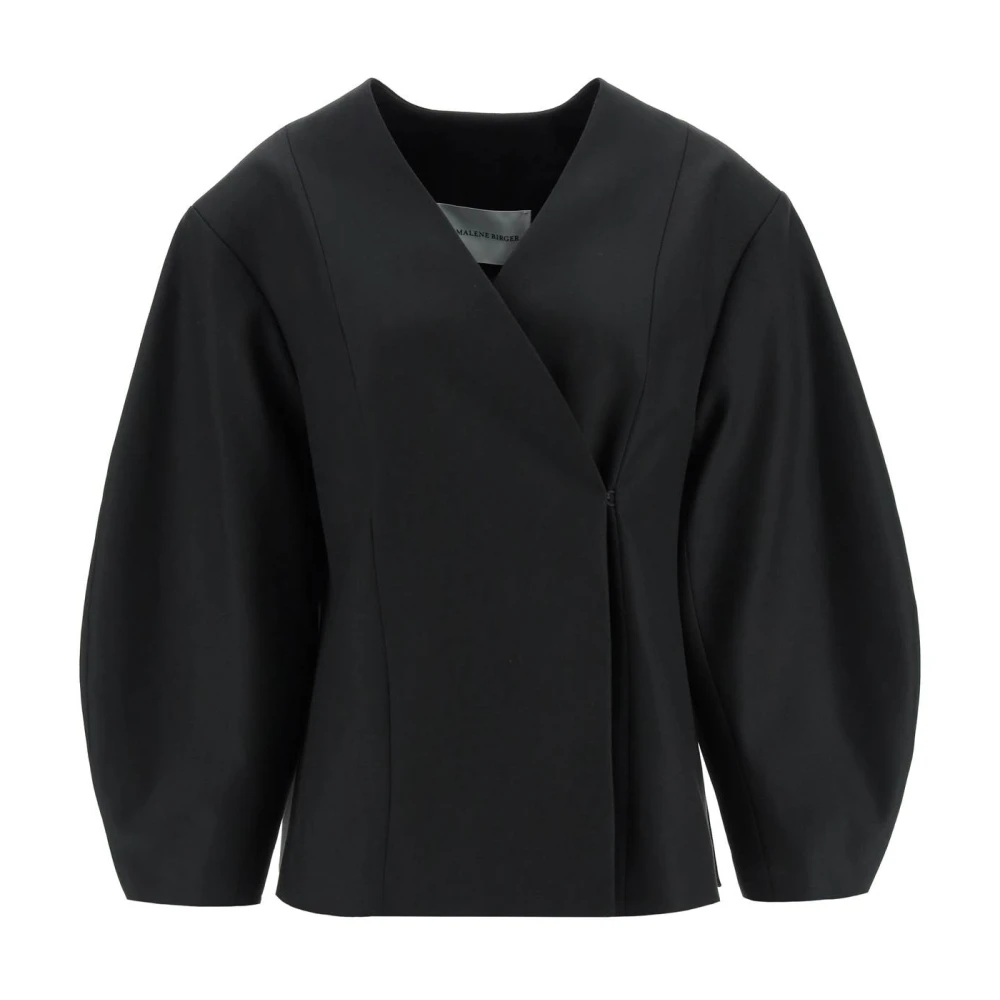 By Malene Birger Oversized Bouffant Sleeve Blazer By Herenne Birger Black Dames
