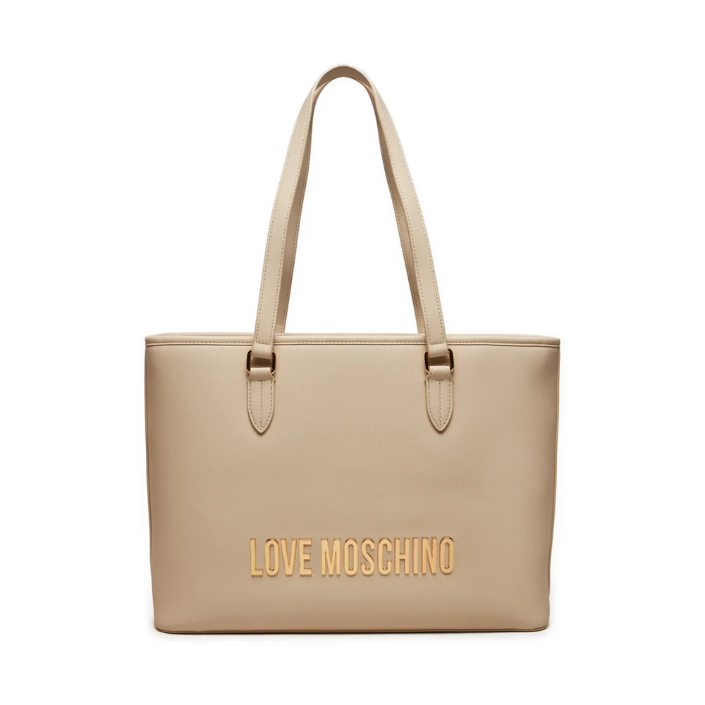 Love Moschino Stijlvolle Ivoor Tassen voor Vrouwen Beige Dames