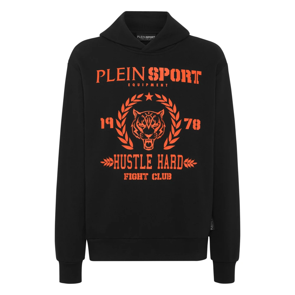 Plein Sport Men's Black Hoodie Sweatshirt - Long Sleeve Training Tops - 2XL - Sport