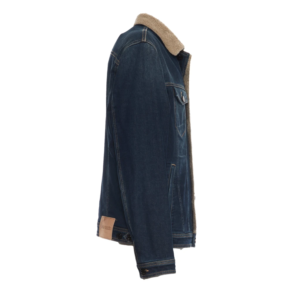 Jacob Cohën Sherpa Gevoerde Denim Jack Blue Heren