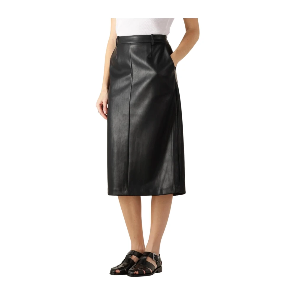 NEO NOIR Zwarte Faux Leren Rok Black Dames