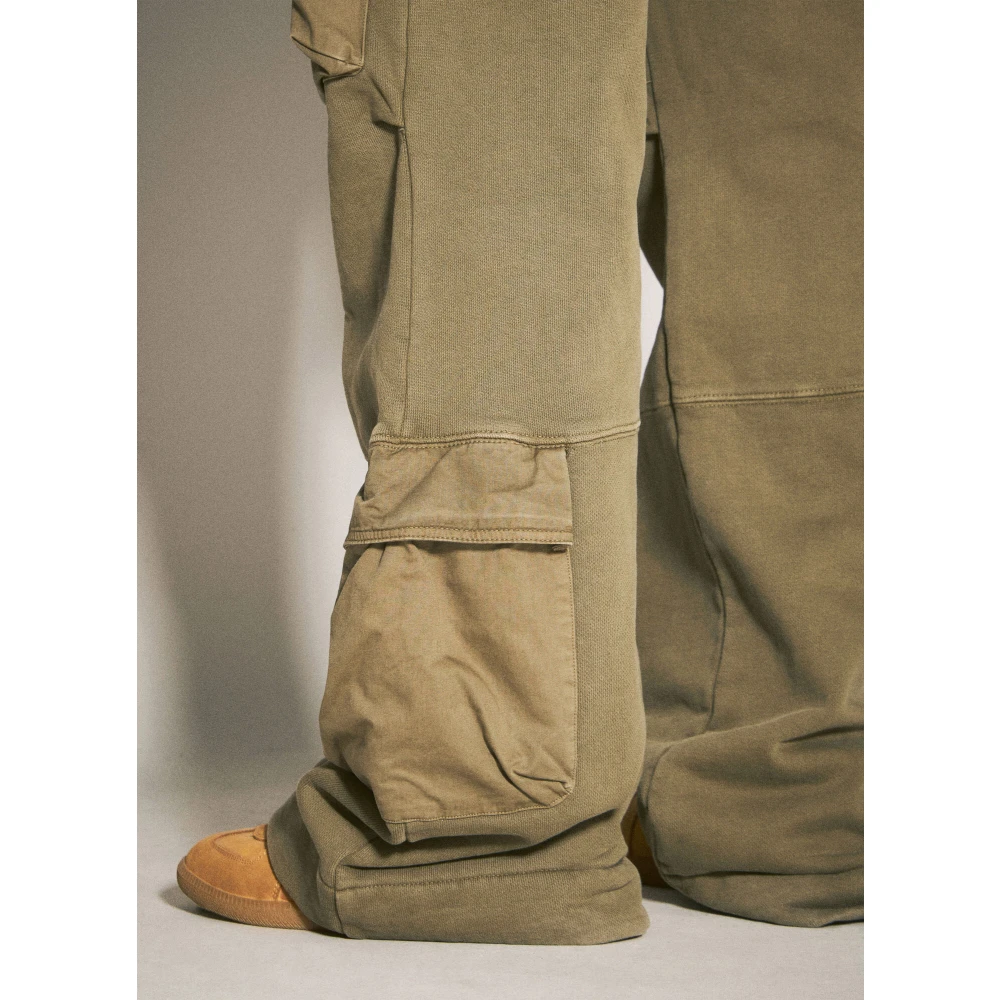 Entire Studios Katoen Fleece Utility Track Broek Green Heren