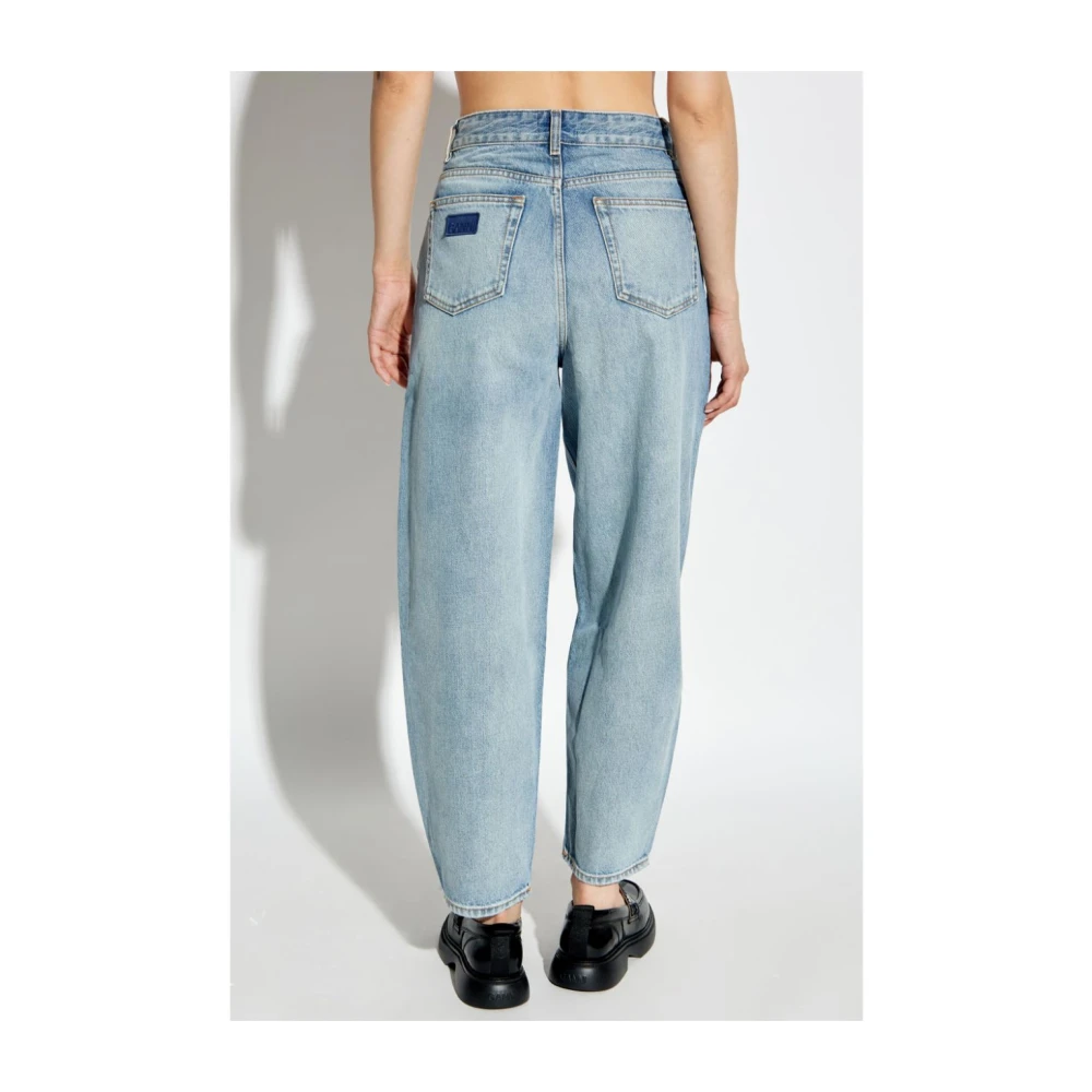 Ganni Heldere Blauwe Denim Jeans Blue Dames