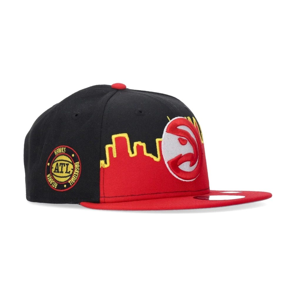 new era Atlanta Hawks NBA Pet Zwart Multicolor Unisex