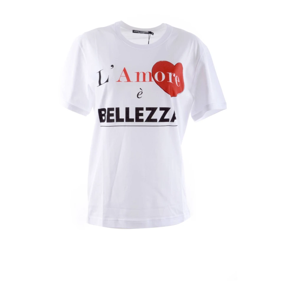 Dolce & Gabbana LAmore È Bellezza T-Shirt voor Vrouwen White Dames