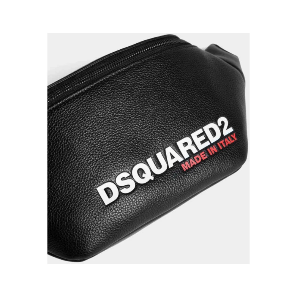 Dsquared2 Logo heuptas met ritssluiting Black Heren