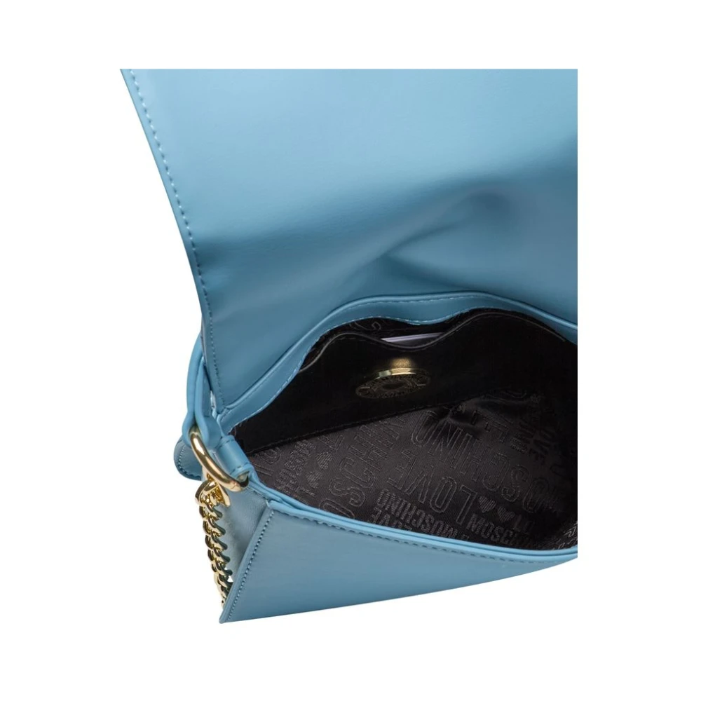 Love Moschino Blauwe Polyethyleen Handtas met Logodetails Blue Dames