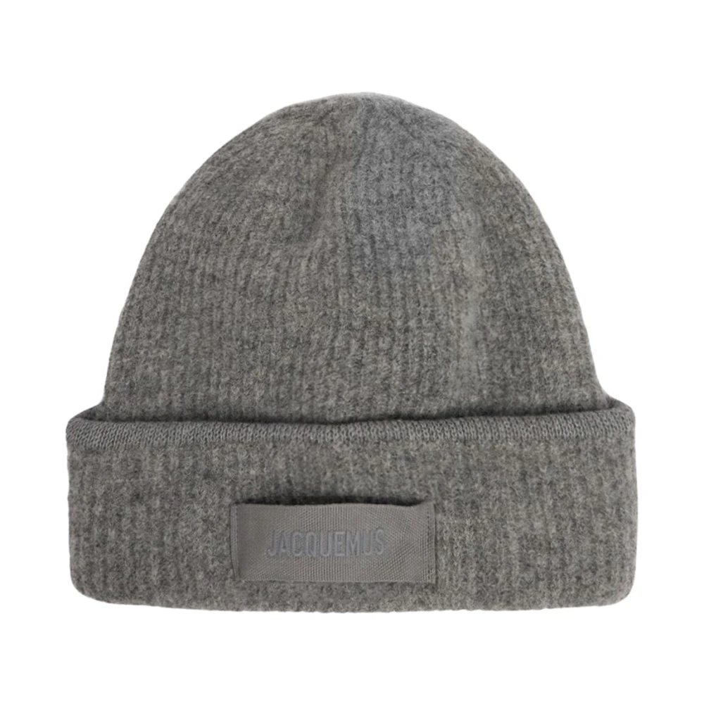 Jacquemus Wollen Muts Gros Grain Stijl Gray Unisex