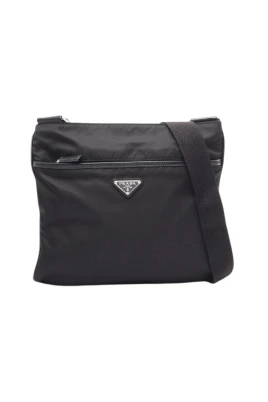 Pre-owned Tessuto Saffiano Axelremsväska