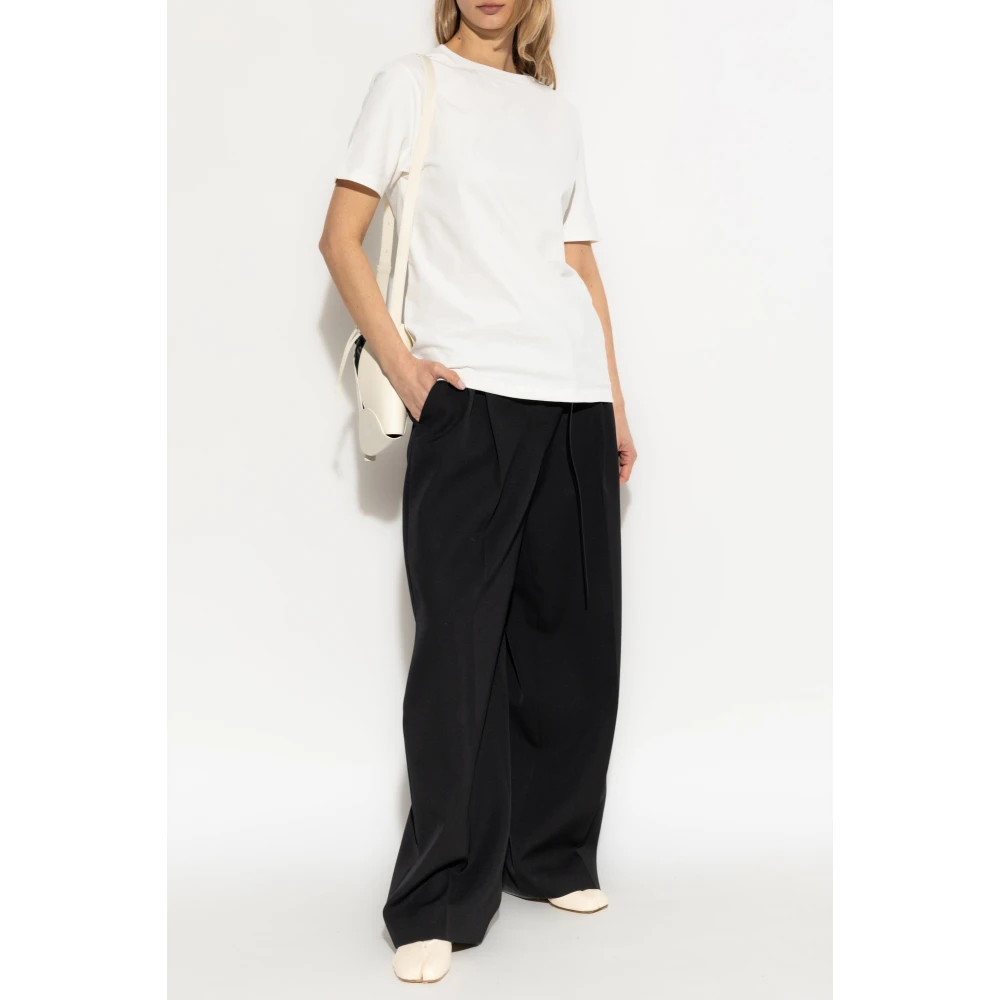 Jil Sander T-shirt met logopatch White Dames