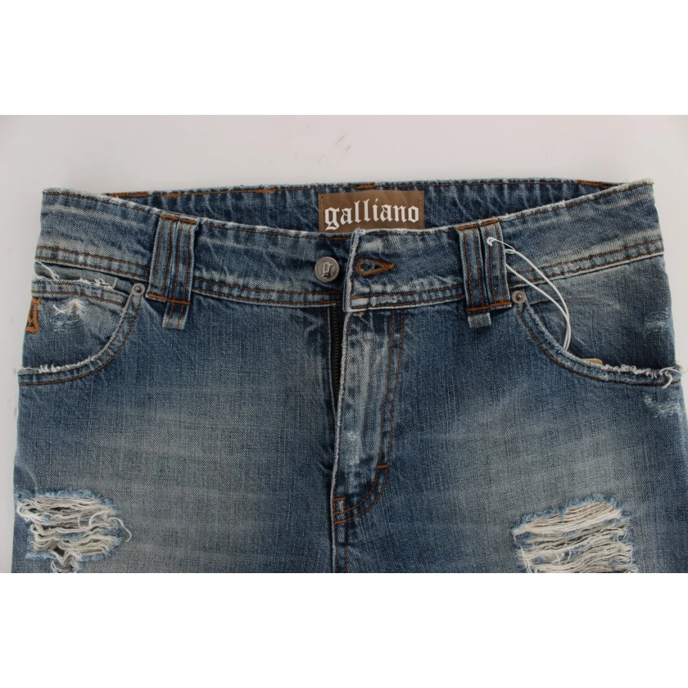 John Galliano Chic Boyfriend Blue Wash Jeans Blue Dames