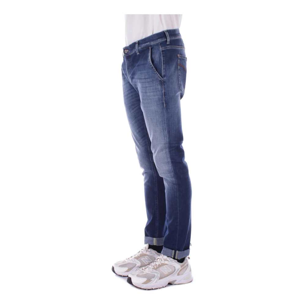 Dondup Denim Jeans met Logo Achterzak Blue Heren
