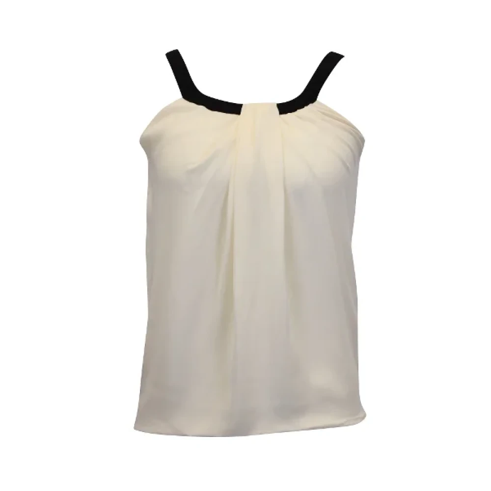 Gucci Vintage Pre-owned Silk tops White Dames