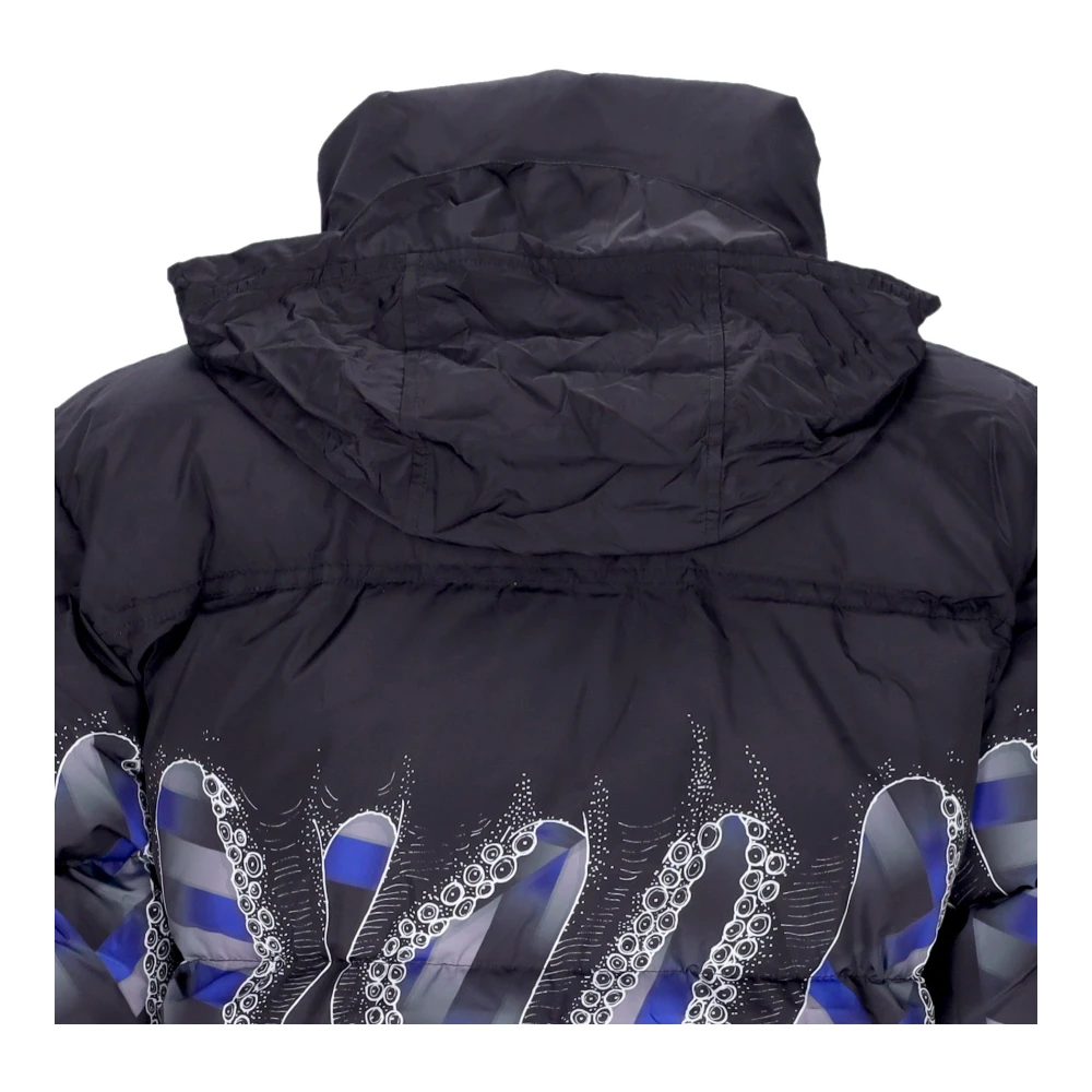 Octopus Zwarte Dazzle Puffer Jas Multicolor Heren