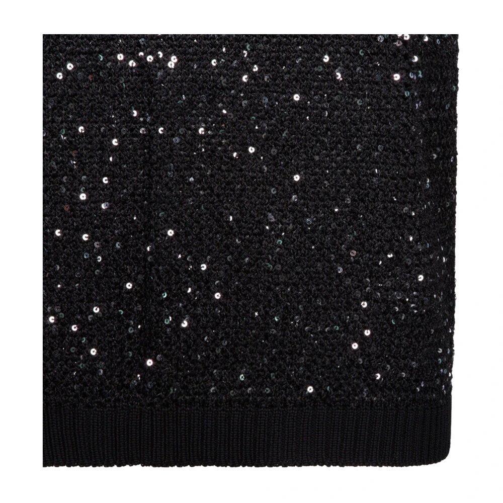 Golden Goose Zwart Mesh Pailletten Ster Choker Top Black Dames