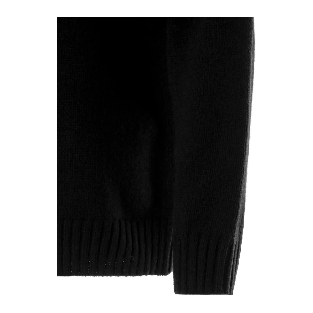 drykorn Alpaca Gebreide Trui met Ronde Hals Black Heren
