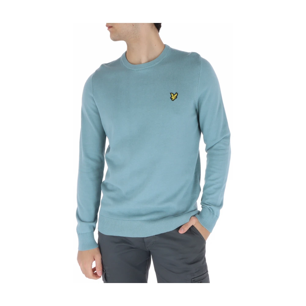 Lyle & Scott Stijlvolle Heren Gebreide kleding Kn821V Blue Heren