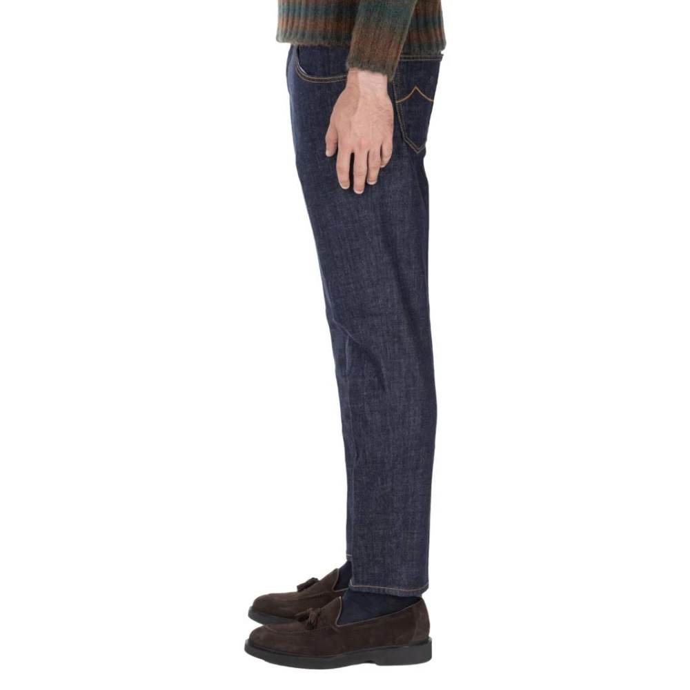 Jacob Cohën Slim Crop Carrot Broek Blue Heren