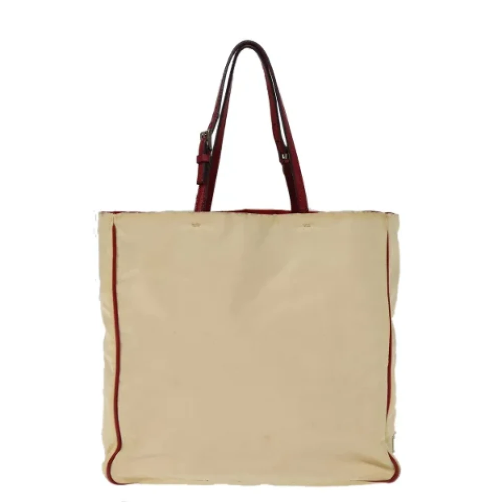 Prada Vintage Pre-owned Nylon totes Beige Dames