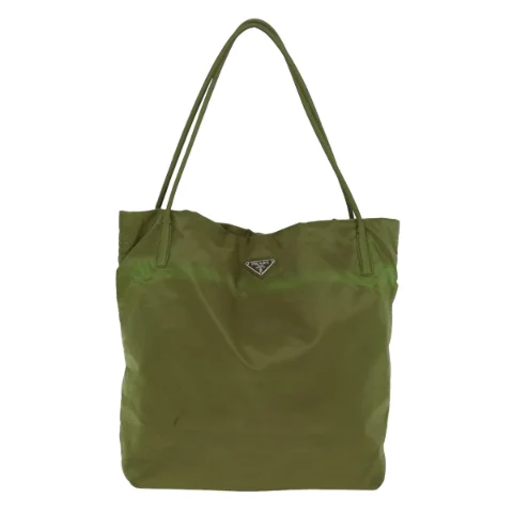 Prada Vintage Pre-owned Fabric totes Green Dames