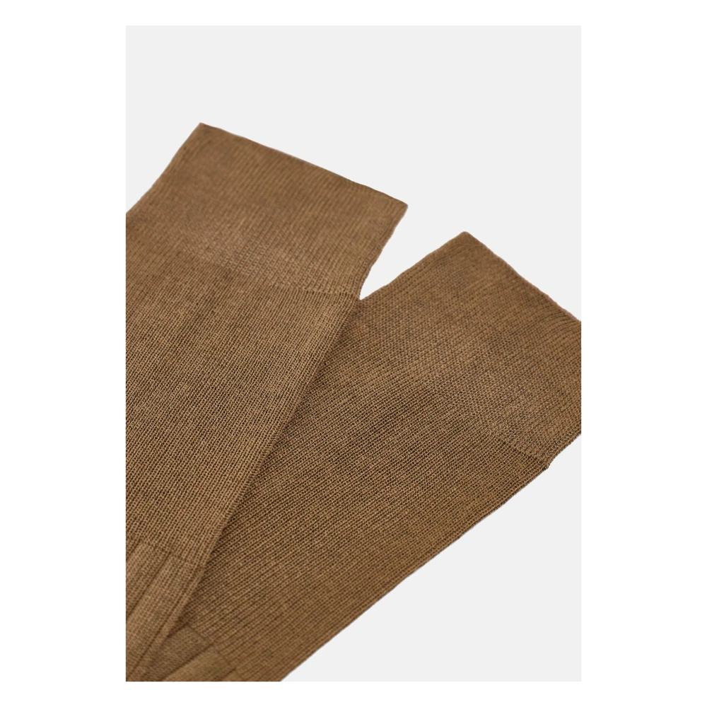 Boggi Milano Katoenen Lisle Sokken Beige Heren