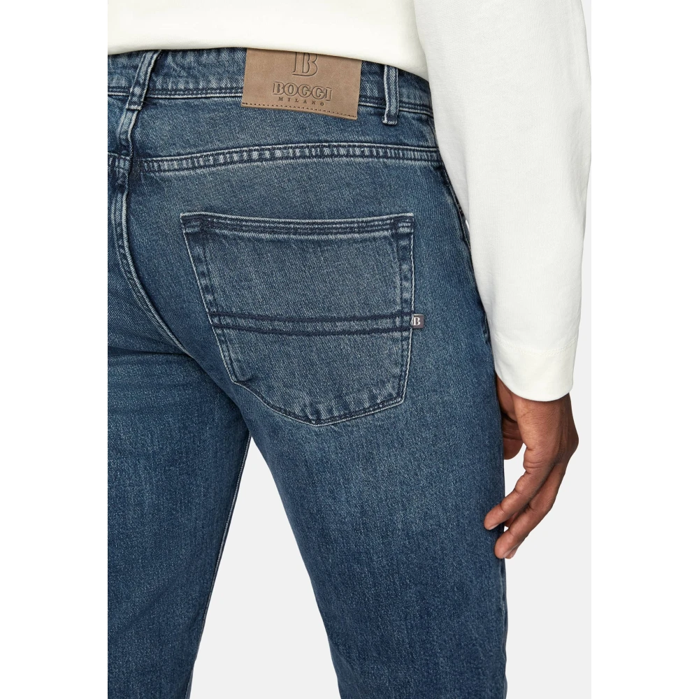 Boggi Milano Stretch Denim Jeans Blue Heren