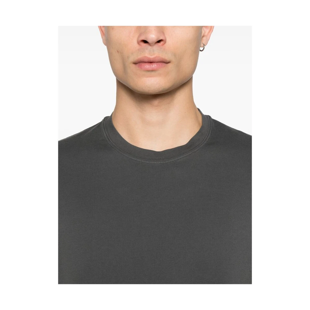 Fedeli Houtskoolgrijze Crew Neck T-shirt Gray Heren