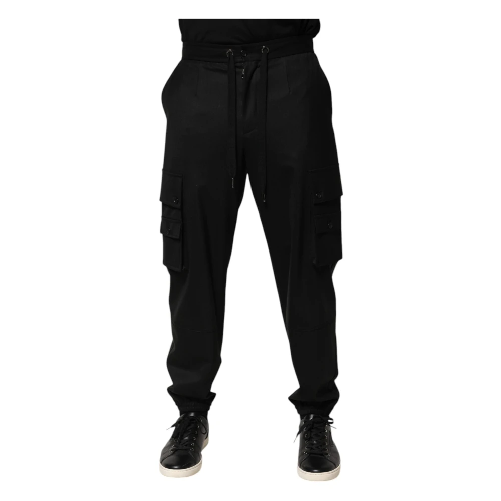 Dolce & Gabbana Men's Black Cargo Jogger Joggers - Sweatpants - M - Trousers