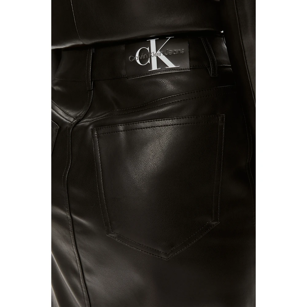 Calvin Klein Jeans Zwarte Denim Rok Black Dames