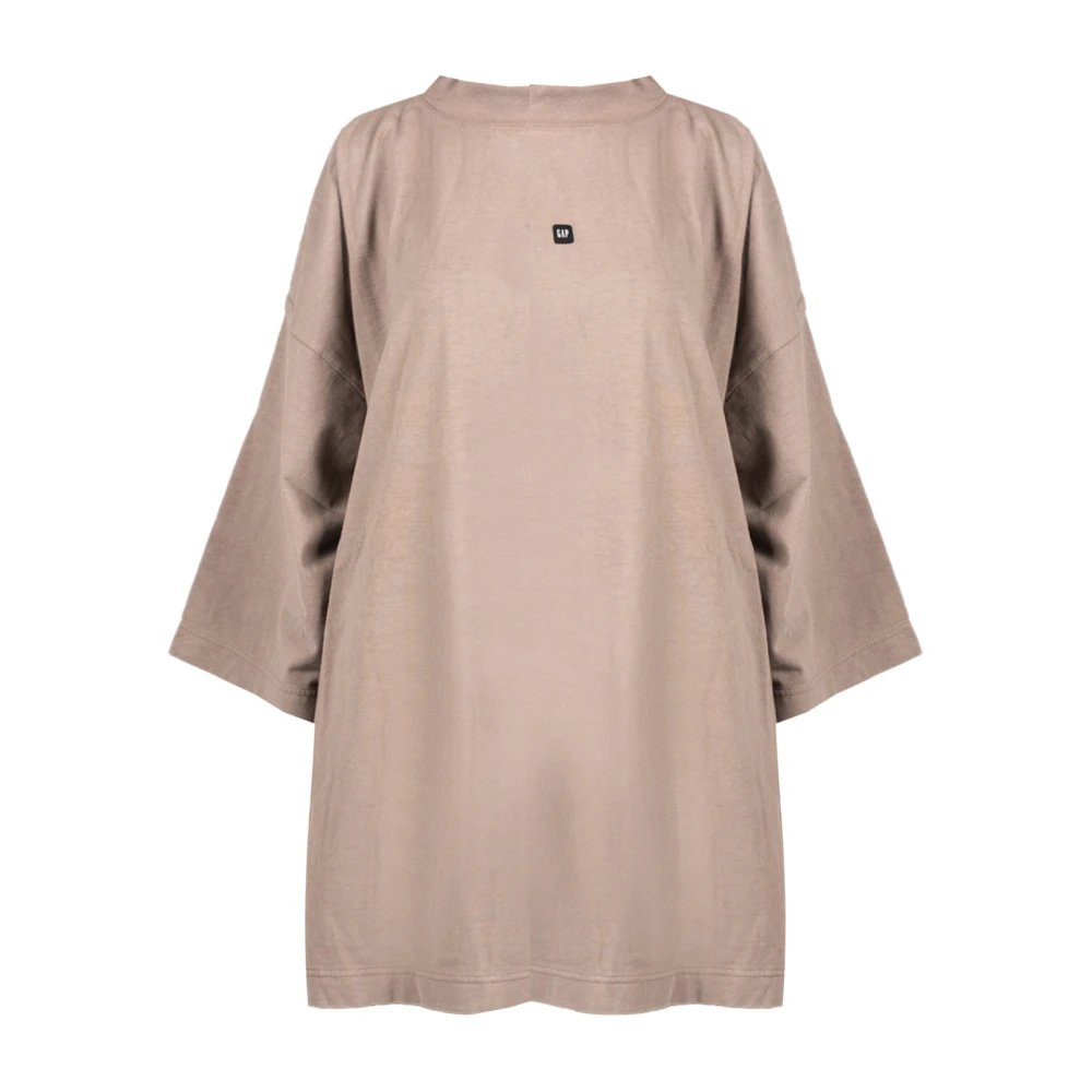 Yeezy Oversized Ronde Hals T-Shirt Beige Heren