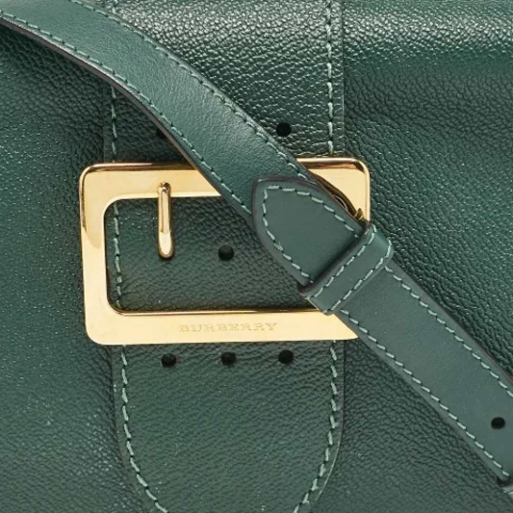 Burberry Vintage Pre-owned Leather shoulder-bags Green Dames
